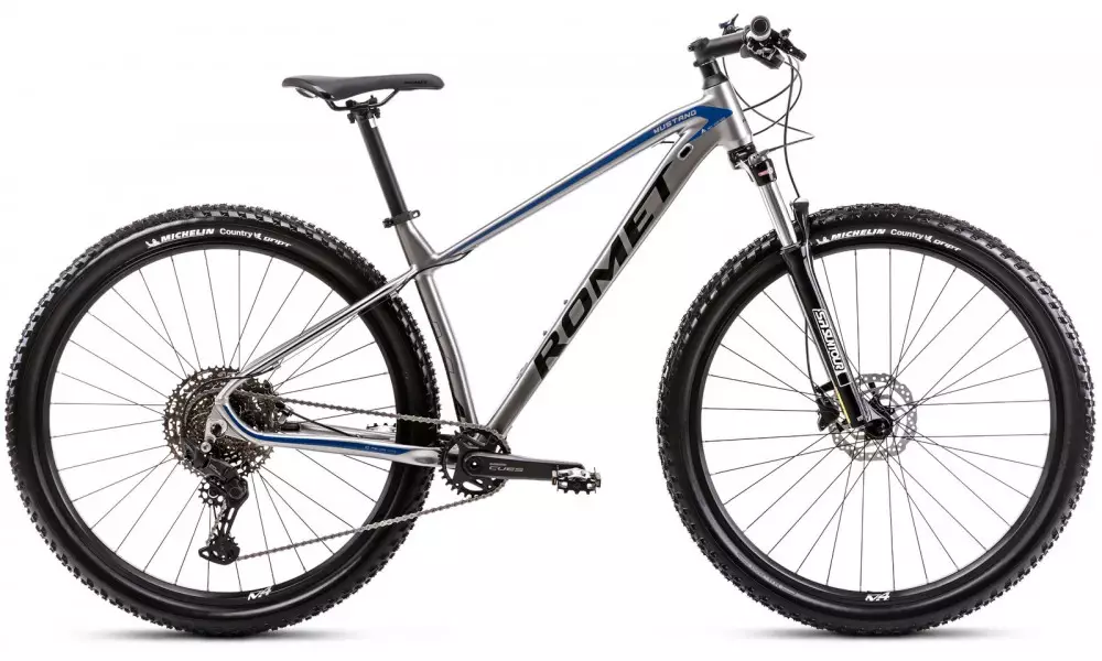 Jalgratas Romet Mustang M4 CS 2025 silver-blue - 8