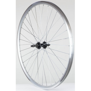 Tagajooks 28" alloy freewheel hub, DoubleWall silver rim