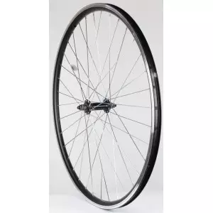 Esijooks 28" Alu hub, machinery bearings doublewall black rim