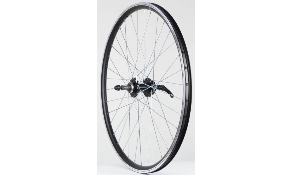 Tagajooks 26" Alu disc QR freewheel hub, machinery bearings DoubleWall black rim 