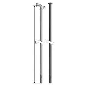 Kodar Mach1 PLUS Oxydatio 2.00mm 18/8 stainless 14G black 294mm