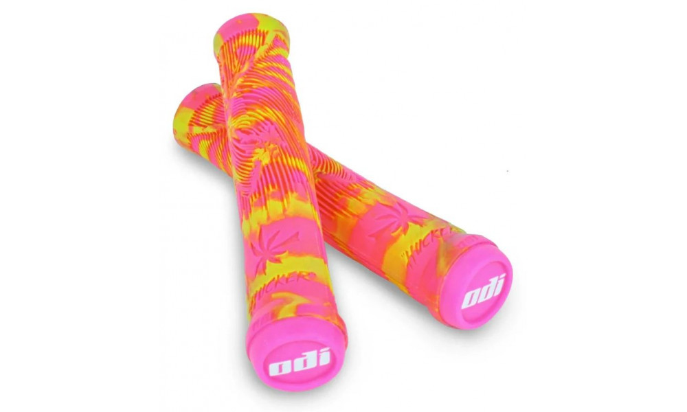 Käepidemed ODI Hucker Signature 160mm no Flange Yellow/Pink Swirl 