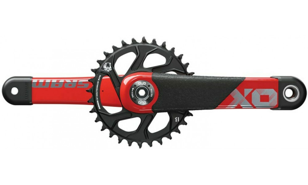 Vändad SRAM X01 All Downhill DUB 34T Red 