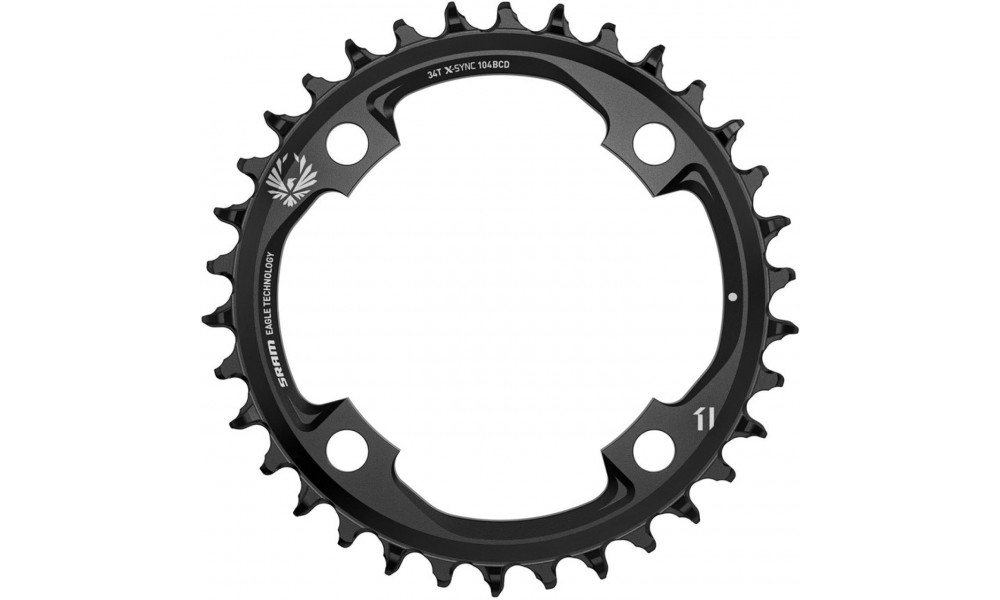 Hammasratas SRAM Eagle X-Sync2 104mm alu 34T black 