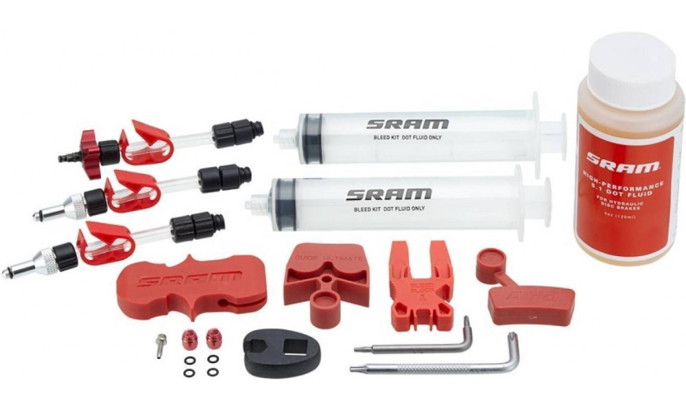 Hüdraulilise ketaspiduri õhutuskomplekt SRAM Standard DOT 5.1 for X0/XX/ Guide/Level/Code/HydroR/G2 without oil 