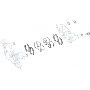 Ketaspiduri sadula remondikomplekt SRAM pistons, seals and o-rings for Guide R/RS/RSCA1-B1/G2 RSC/ULT A1/G2 R/RS A1