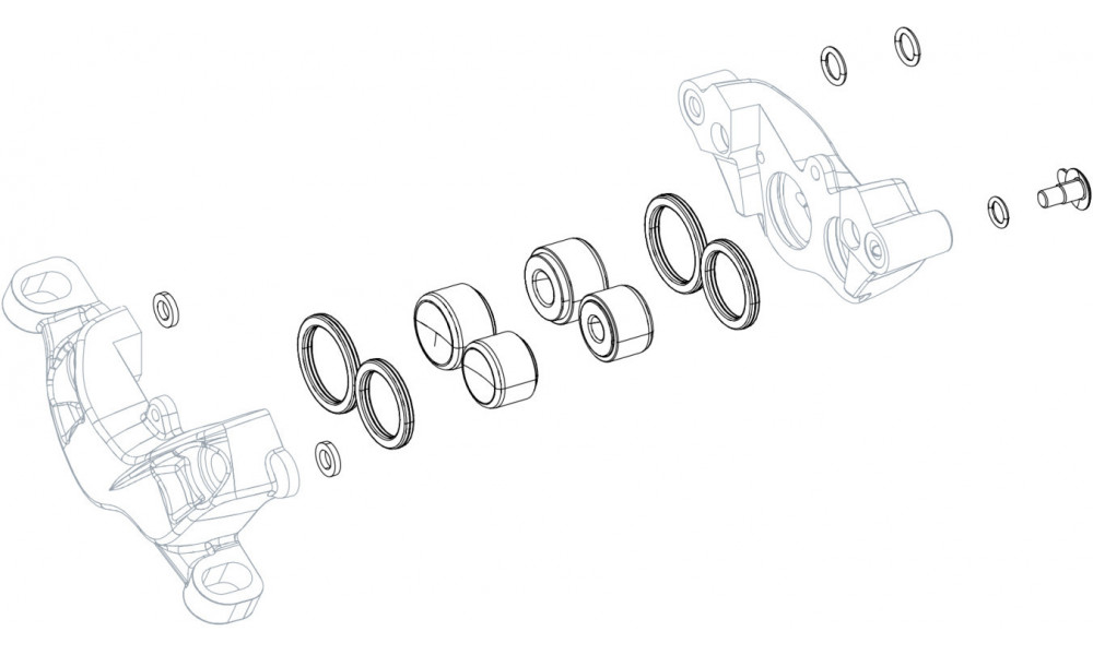 Ketaspiduri sadula remondikomplekt SRAM pistons, seals and o-rings for Guide R/RS/RSCA1-B1/G2 RSC/ULT A1/G2 R/RS A1 