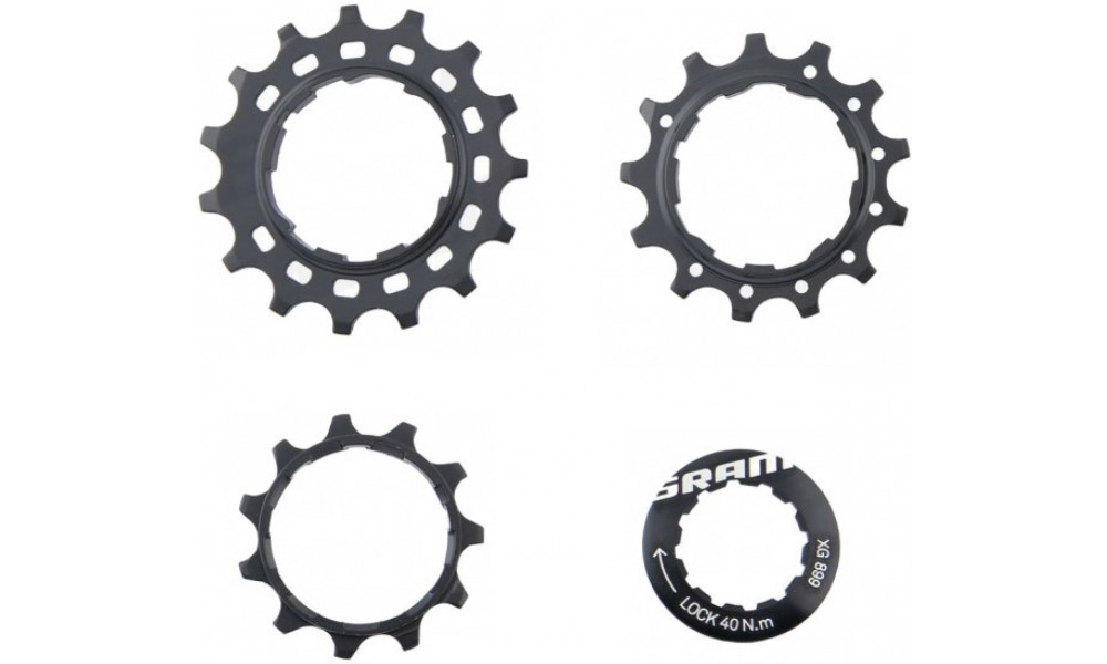 Tagumine hammasratta komplekt SRAM for XG-899 11T-13T-15T with lockring 