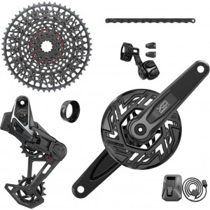 Rühmaülekande osade komplekt SRAM X0 Eagle T-Type AXS E-MTB Brose 1x12-speed 165mm 36Tx10-52T