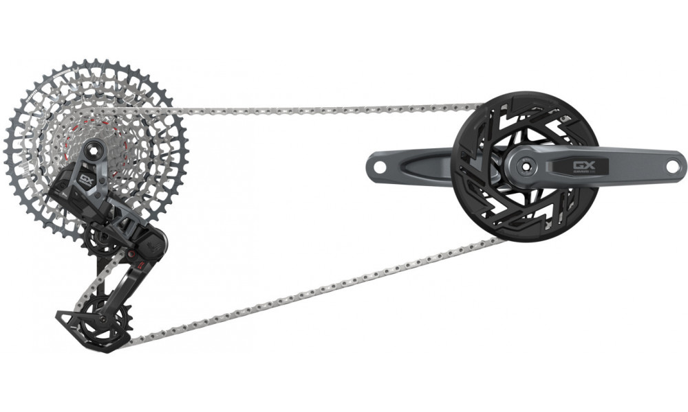 Rühmaülekande osade komplekt SRAM GX Eagle T-Type AXS E-MTB Brose 1x12-speed 165mm 36Tx10-52T 