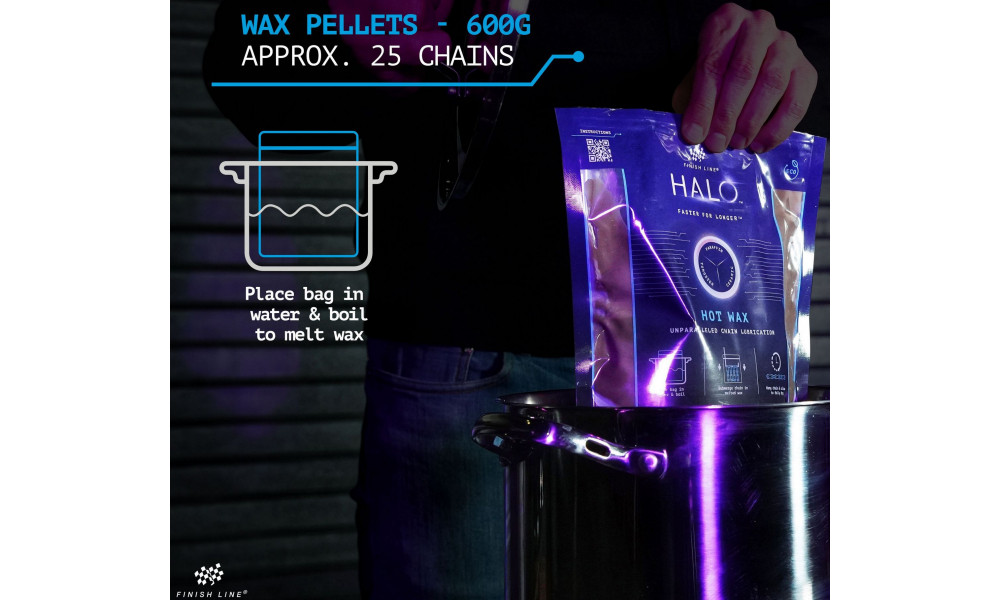 Rattaketi kuumvaha Finish Line HALO Hot Wax 600g - 7