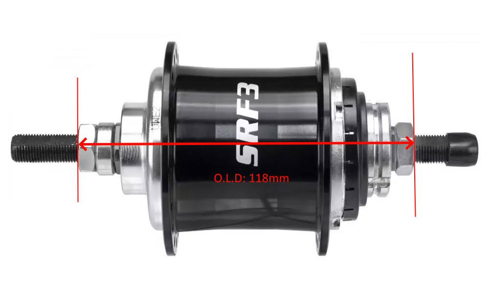 Tagarumm Sturmey-Archer S­RF3 Alu 36H 3-speed freewheel black - 3