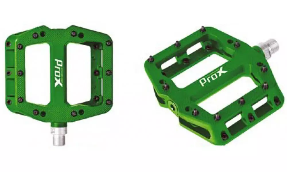 Pedaalid ProX Base Pro 26 plastic Pins axle Cr-Mo green 