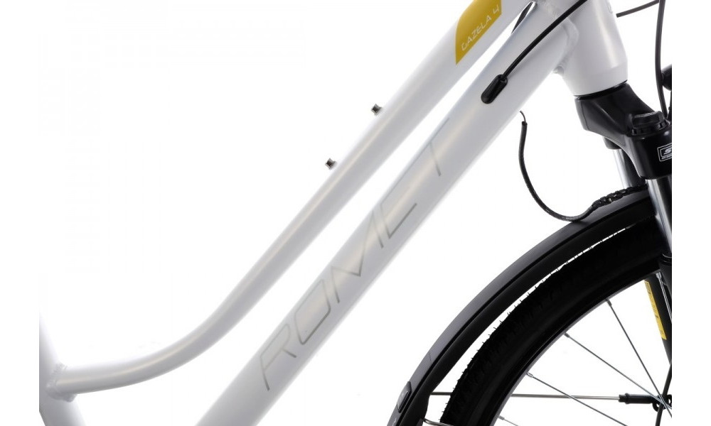 Jalgratas Romet Gazela 4 28" 2022 white-yellow - 6