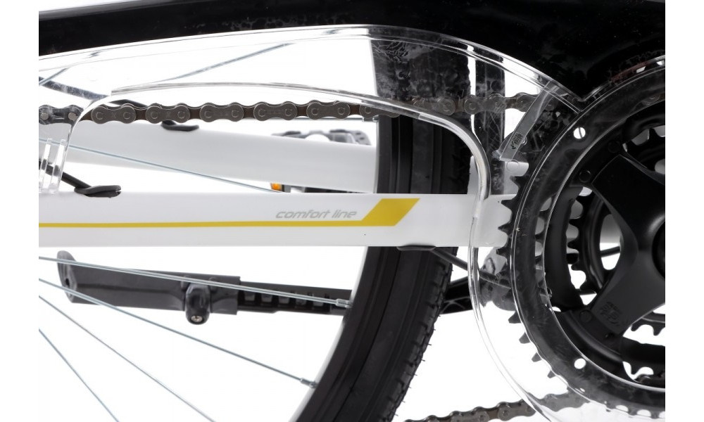 Jalgratas Romet Gazela 4 28" 2022 white-yellow - 13