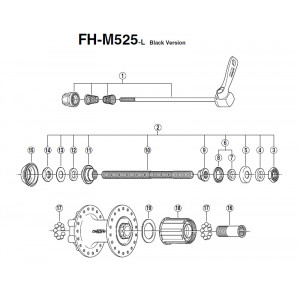 Tagarumm Shimano DEORE FH-M525 Disc 6-bolt 9/10-speed