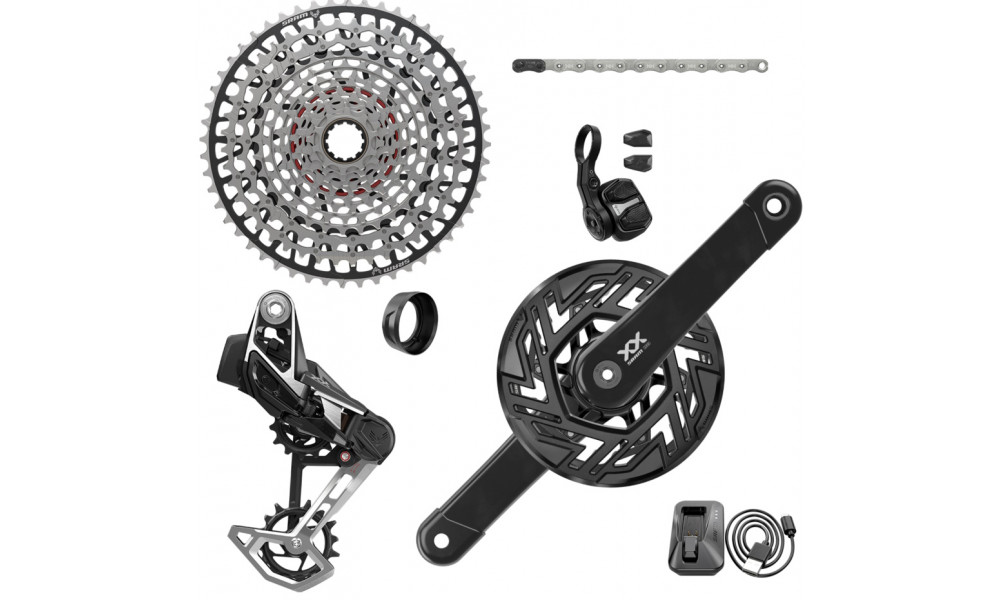 Rühmaülekande osade komplekt SRAM XX Eagle T-Type AXS E-MTB 104BCD 1x12-speed 165mm 36Tx10-52T 