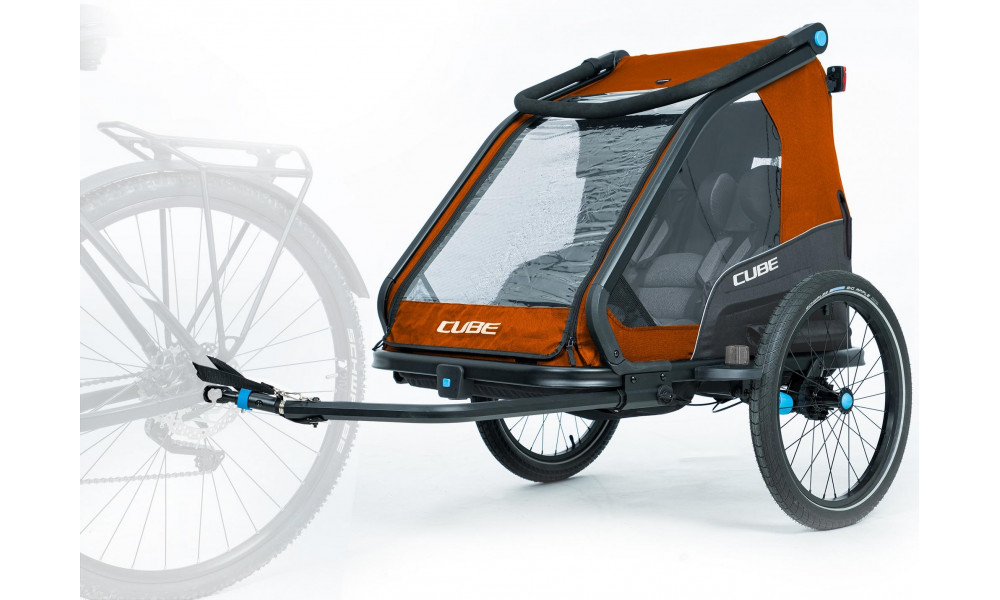 Lastekäru Cube Kids Double CMPT X Actionteam grey'n'orange - 3