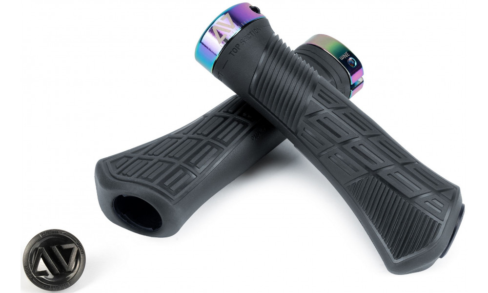 Käepidemed ACID Hybrid Perform 142mm Lock-on translucent black 'n' oilslick - 1