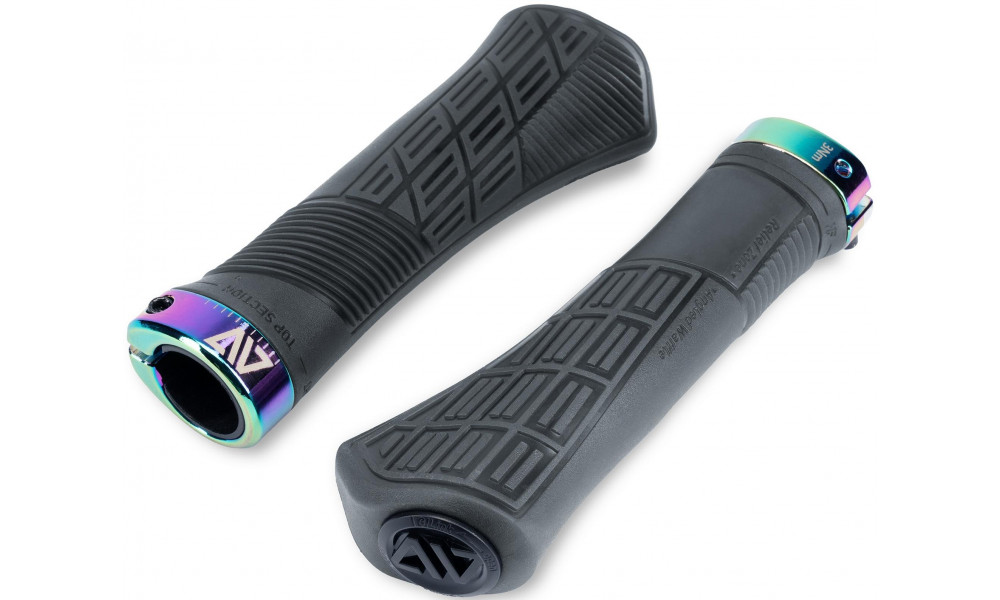 Käepidemed ACID Hybrid Perform 142mm Lock-on translucent black 'n' oilslick - 4