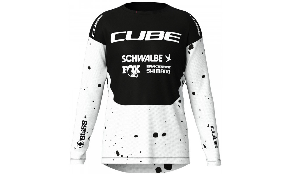 Rattasärk Cube X Factory Racing MTB L/S black'n'white - 1