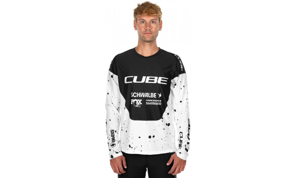 Rattasärk Cube X Factory Racing MTB L/S black'n'white - 4