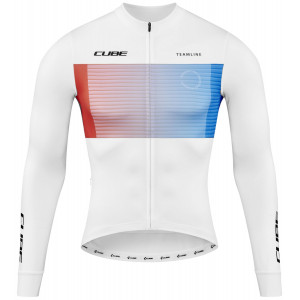Rattasärk Cube Road/XC L/S white'n'blue'n'red