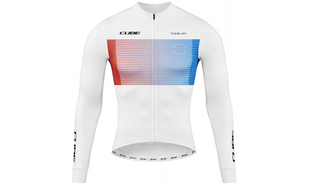 Rattasärk Cube Road/XC L/S white'n'blue'n'red - 1