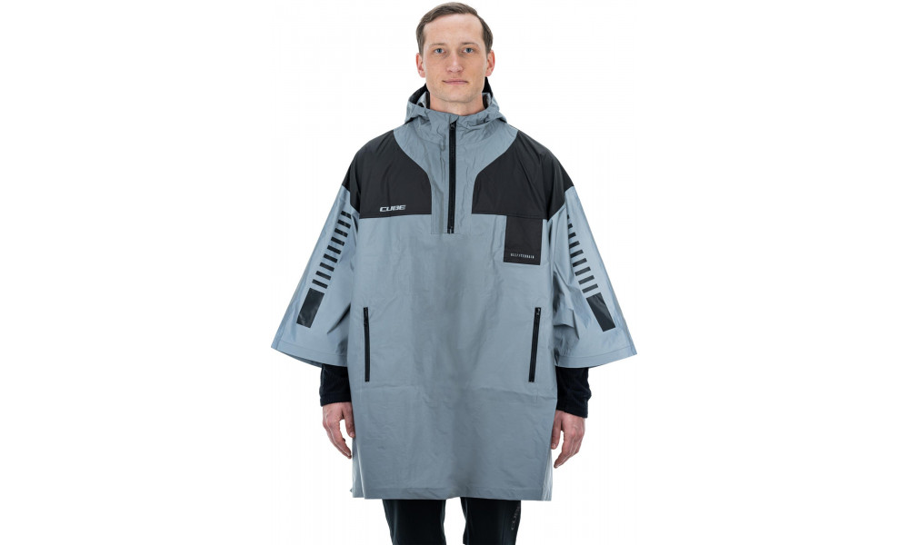 Vihmaponcho Cube Utility Road/XC Safety silver'n'grey - 7