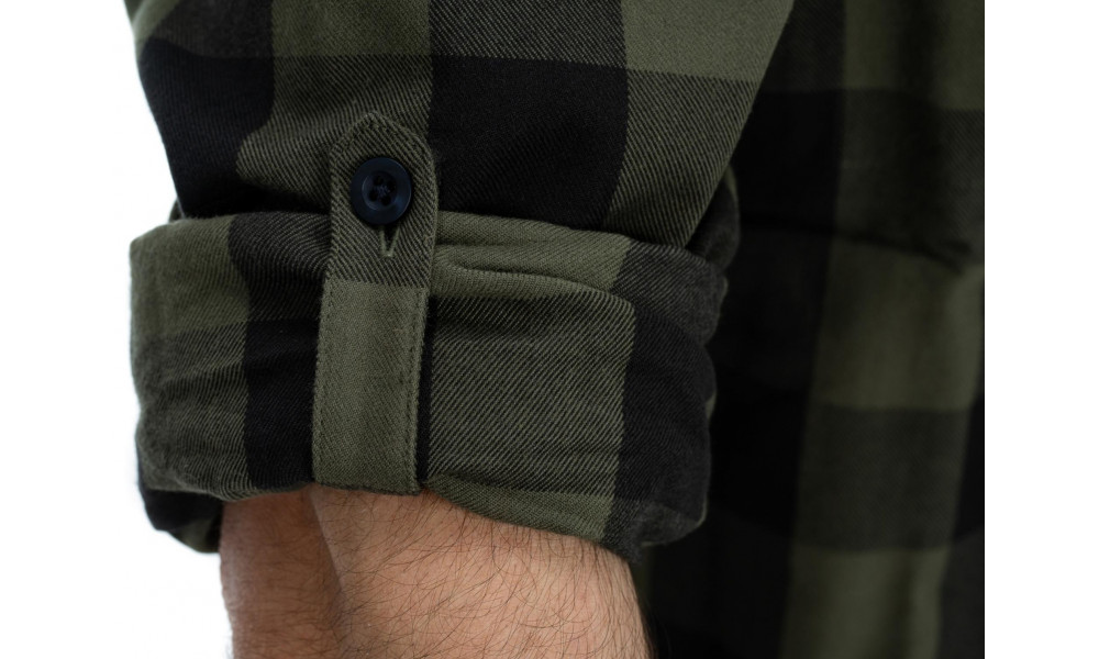 Särk Cube Work L/S olive check - 2