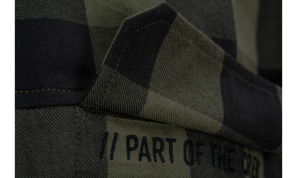 Särk Cube Work L/S olive check - 3