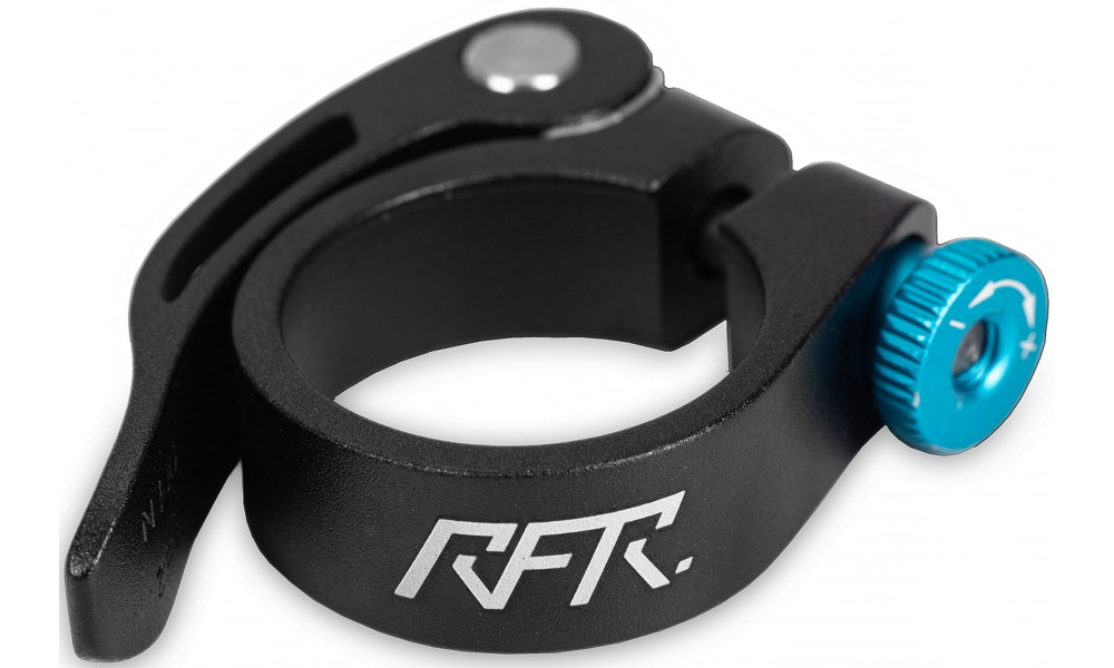 Sadulaklamber RFR with Quick Release Alu 31.8mm black'n'blue 