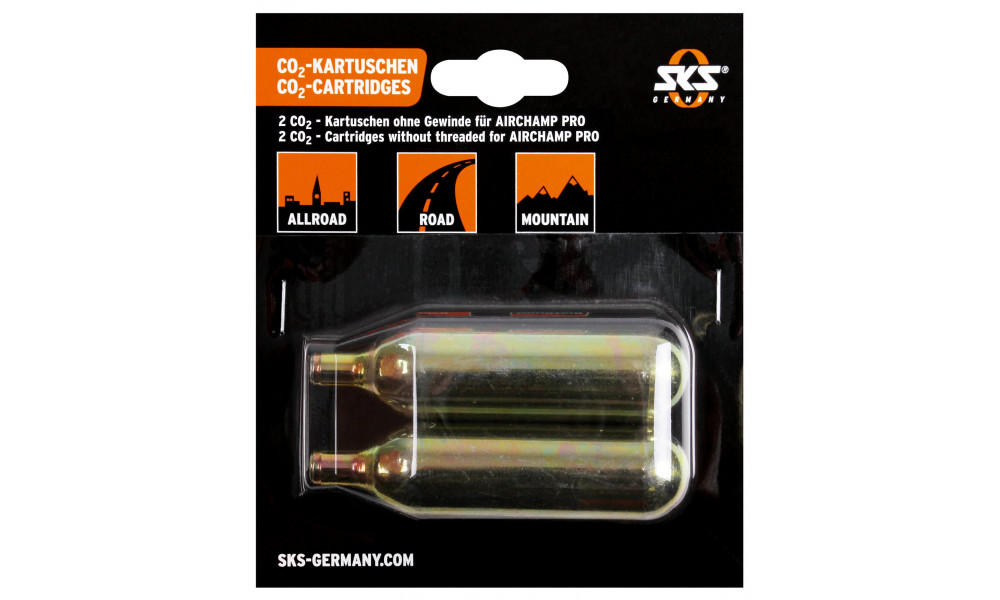 Padrun CO2 SKS for Airchamp 16G, non-threaded (pair) 