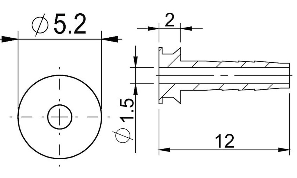 Ketaspiduri vooliku õhutuskomponent Prox for Tektro 2.5mm (50pcs.) - 3