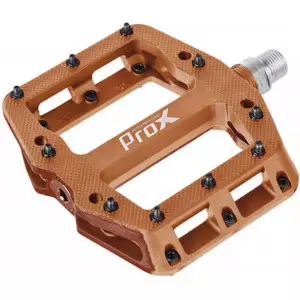 Pedaalid ProX Base Pro 26 nylon Pins axle Cr-Mo brown