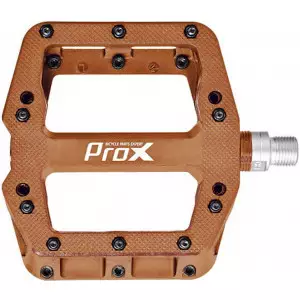 Pedaalid ProX Base Pro 26 nylon Pins axle Cr-Mo brown