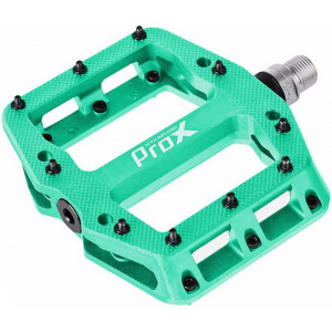 Pedaalid ProX Base Pro 26 nylon Pins axle Cr-Mo cyan