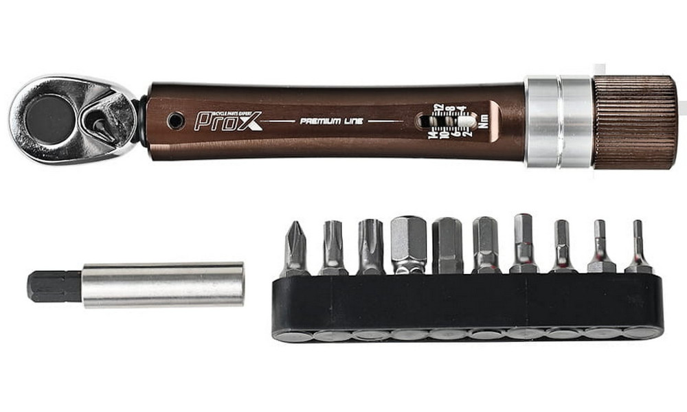 Tool set ProX Premium Line with dynamometer 2-14Nm 12-parts bronze - 1
