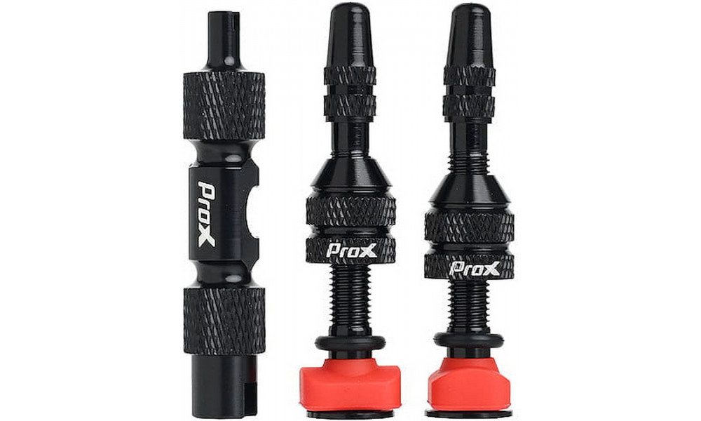 Ventiilikomplekt ProX Tubeless + key 40mm black - 1