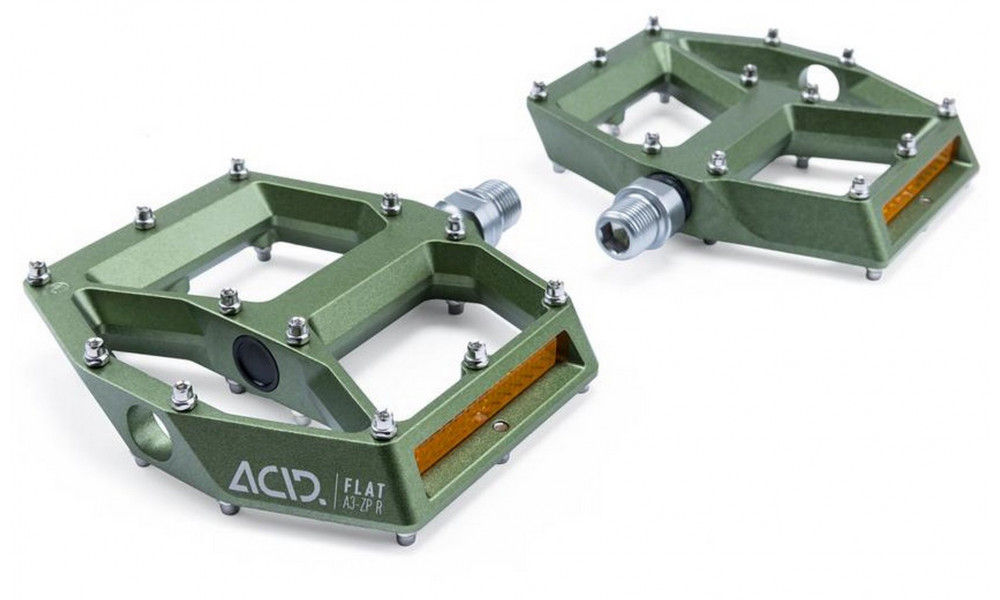 Pedaalid ACID Flat A3-ZP R Alu olive - 2