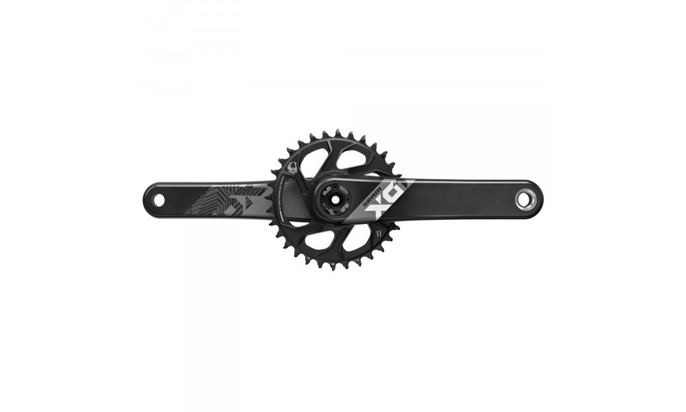 Vändad SRAM X01 Eagle Boost 148 DUB 32T 165mm 1x12-speed lunar polar 