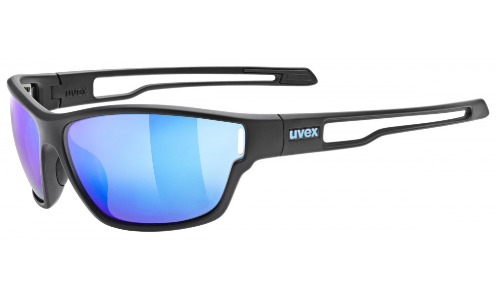 Prillid Uvex sportstyle 806 black matt / mirror blue - 1