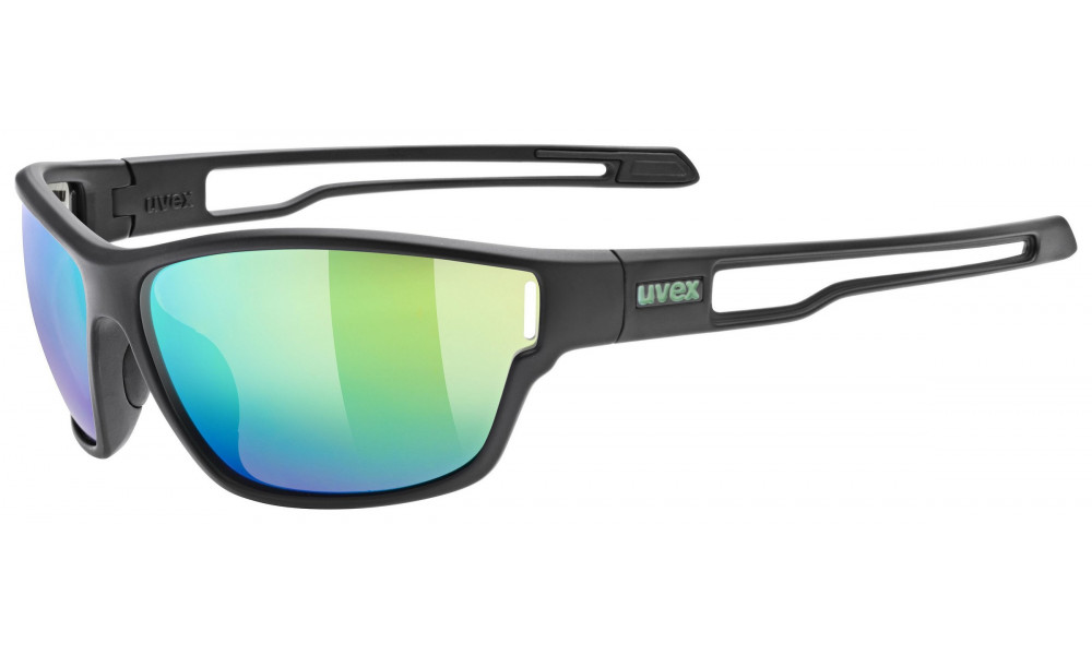 Prillid Uvex sportstyle 806 black matt / mirror green - 1