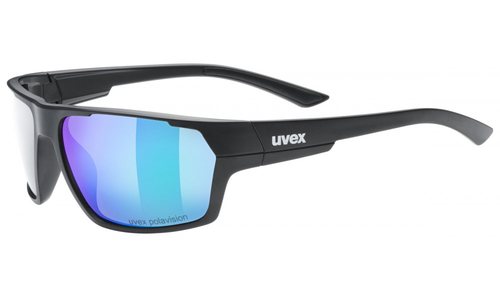 Prillid Uvex sportstyle 233 P black mat / mirror green - 1