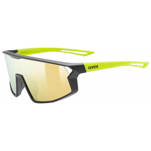 Prillid Uvex skyrise jr. black-yellow matt / mirror yellow