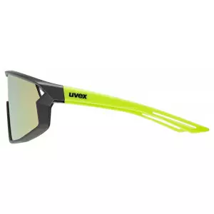 Prillid Uvex skyrise jr. black-yellow matt / mirror yellow