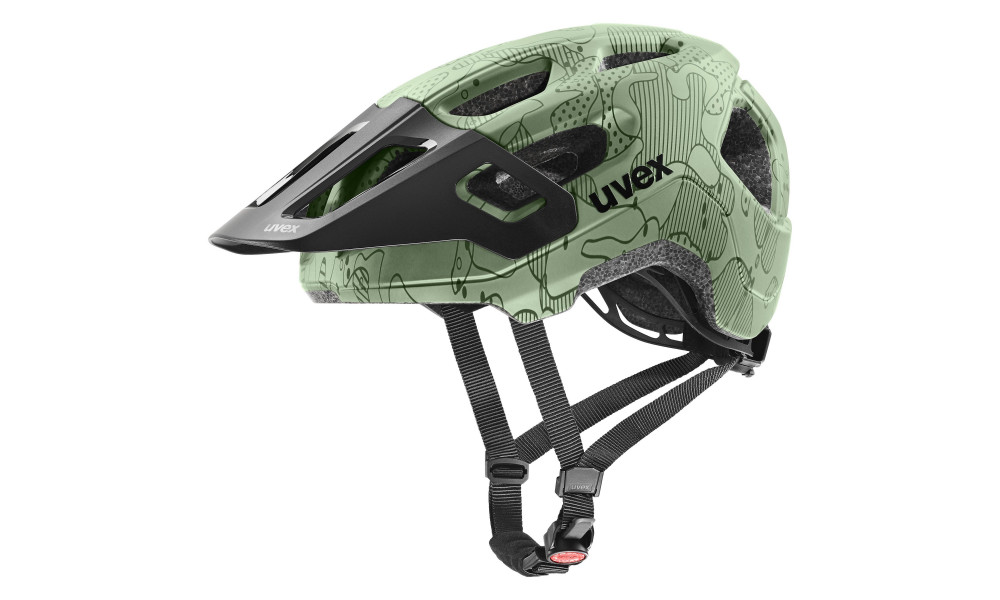 Kiivri Uvex react jr. moss green altimeter matt - 1