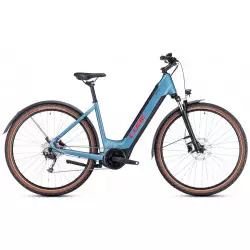 Elektrijalgratas Cube Nuride Hybrid Performance 500 Allroad Easy Entry metalblue'n'red 2023