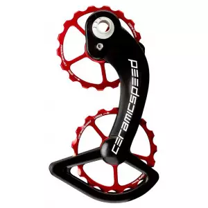 Litrid CeramicSpeed Oversized for Shimano 10+11s DA/Ultegra 9000/6800 + prior Alloy 607 stainless steel red (101640)