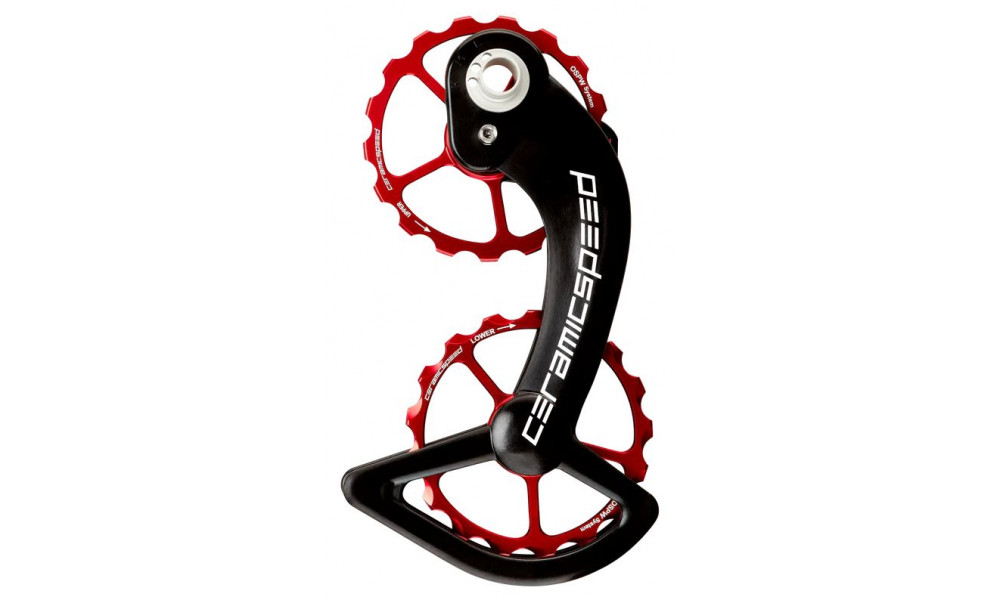 Litrid CeramicSpeed Oversized for Shimano 10+11s DA/Ultegra 9000/6800 + prior Alloy 607 stainless steel red (101640) 